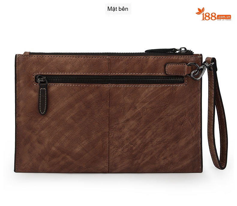 Ví Cầm Tay Nam Da Thật Phong Cách Retro Túi Đựng Tài Liệu Clutch Da Nam Màu Nâu, Xanh Đen chi tiết 9