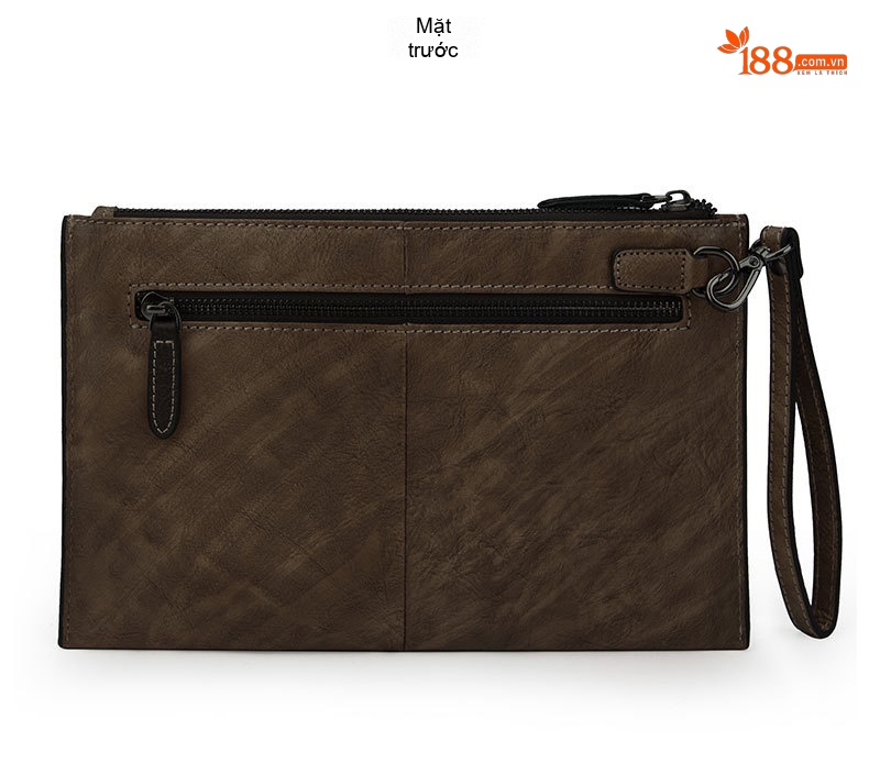 Ví Cầm Tay Nam Da Thật Phong Cách Retro Túi Đựng Tài Liệu Clutch Da Nam Màu Nâu, Xanh Đen chi tiết 12