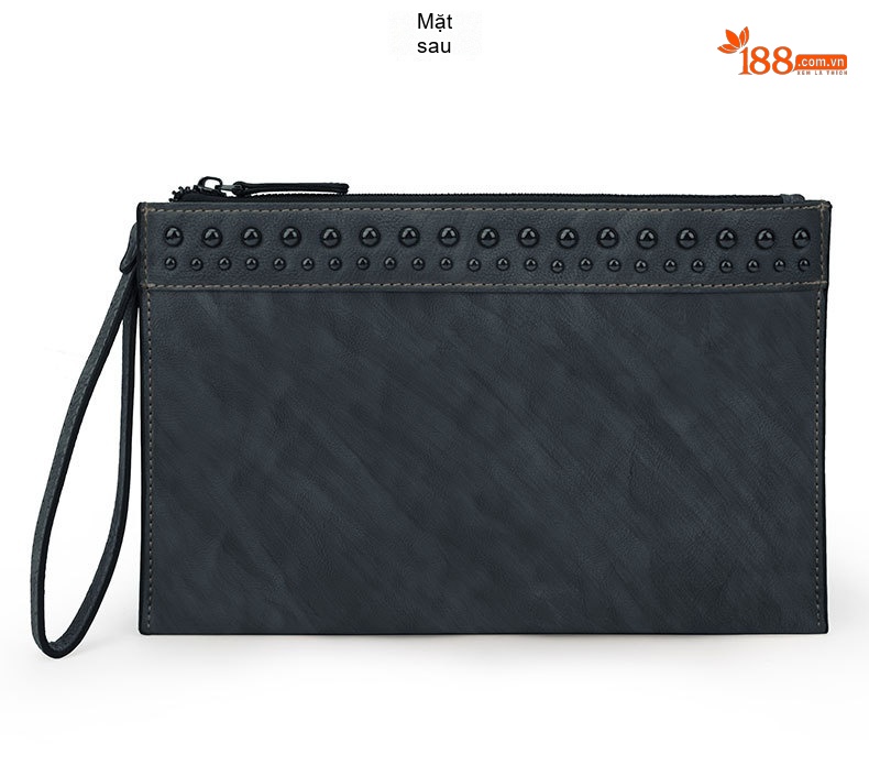 Ví Cầm Tay Nam Da Thật Phong Cách Retro Túi Đựng Tài Liệu Clutch Da Nam Màu Nâu, Xanh Đen chi tiết 13