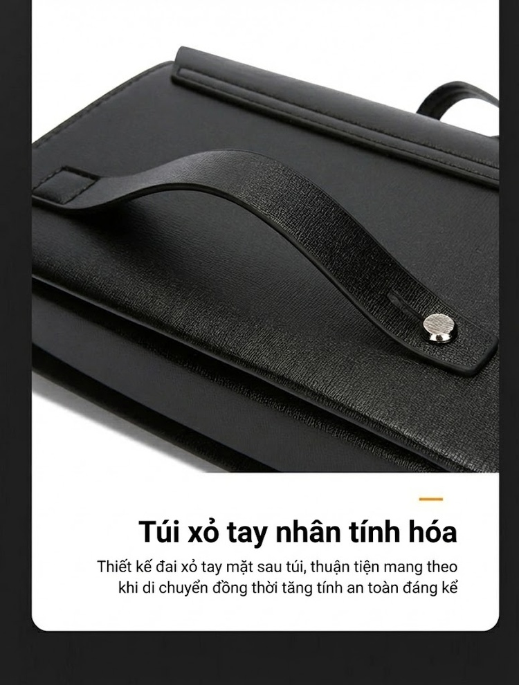Ví Cầm Tay Nam Khóa Số Vân Cá Sấu Da Mềm chi tiết 12