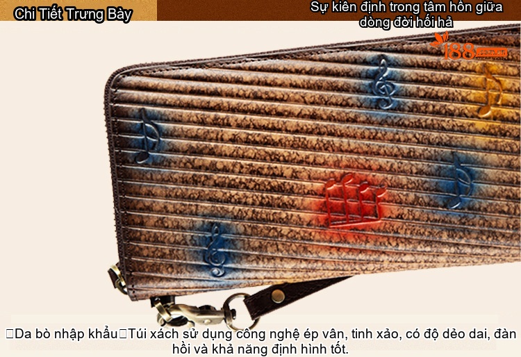 Ví Cầm Tay Nữ Da Bò Nguyên Tấm Dáng Dài Khóa Kéo Phong Cách Retro Màu Nâu, Xanh Dương, Xám... chi tiết 20