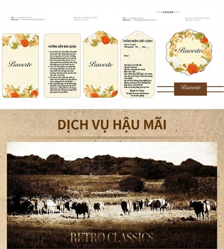 Ví Cầm Tay Nữ Da Thật Khóa Kéo Trang Trí Hoa Văn Màu Nâu Đỏ, Xanh Dương chi tiết 14