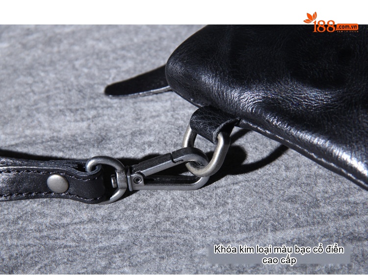 Ví Cầm Tay/Túi Clutch Da Bò Lớn Phong Cách Retro Đựng Tiền Điện Thoại Unisex Màu Đen, Nâu chi tiết 24