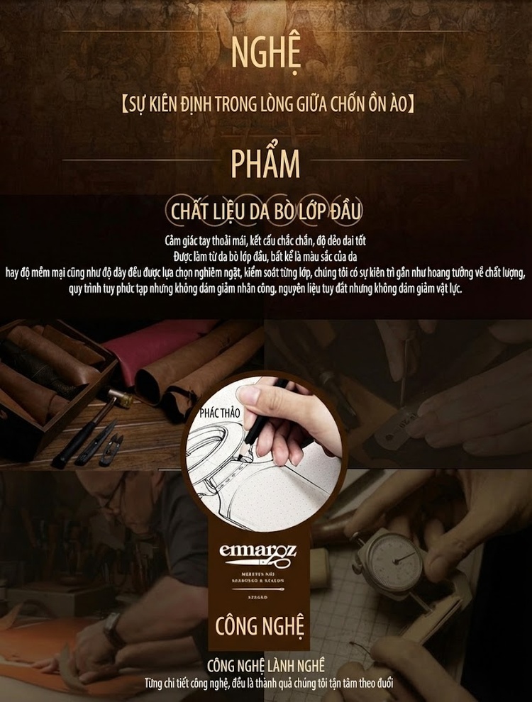 Ví Da Bò Cầm Tay Khóa Kéo Nhiều Ngăn Phong Cách Retro Màu Nâu, Xanh chi tiết 1