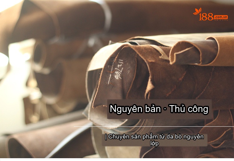 Ví Dài Cầm Tay Đa Năng Da Bò Ý Vân Vintage Có Khoá Kéo Đựng Điện Thoại Màu Nâu chi tiết 1