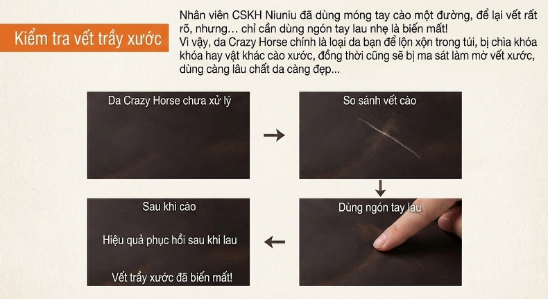 Ví Dài Nam Da Thật Khóa Kéo Phong Cách Retro Màu Nâu chi tiết 9