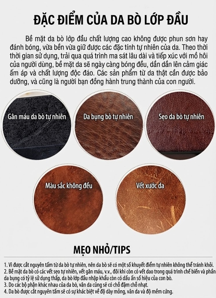 Ví Đựng Chìa Khóa Da Bò Móc Khóa Đồng Nguyên Chất Thủ Công Vintage Màu Đen, Nâu chi tiết 23